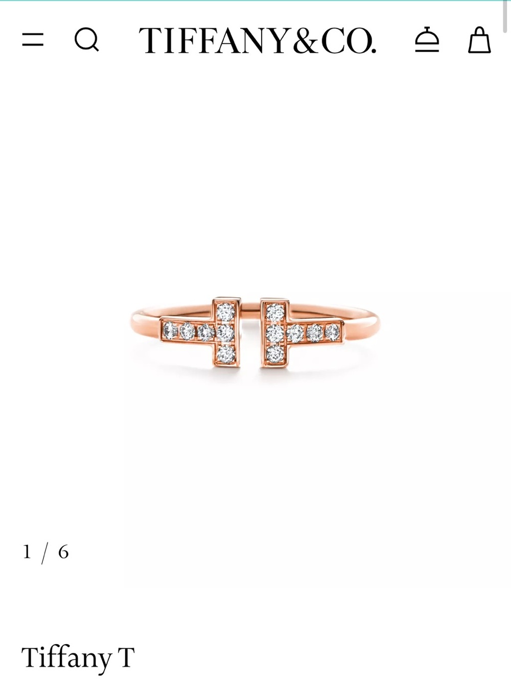 Tiffany & Co. Tiffany T Diamond Ring in Rose Gold